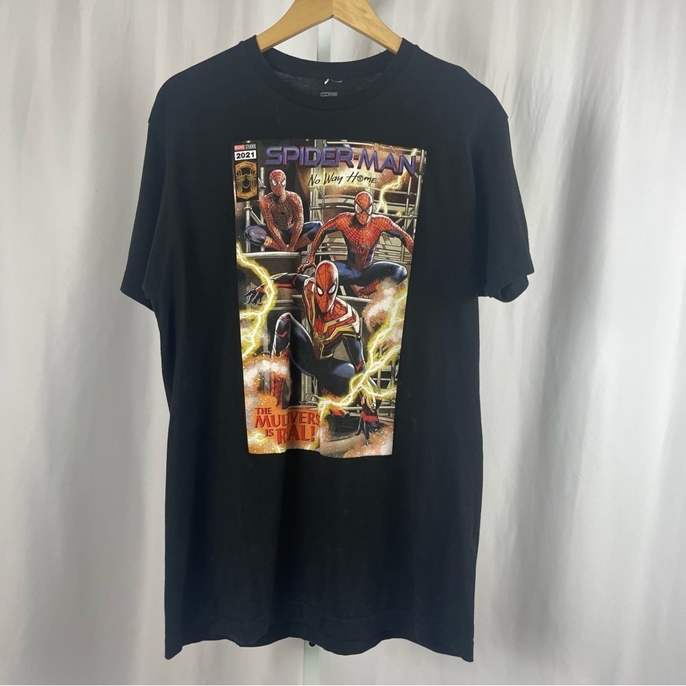 Spiderman Marvel No Way Home Large Movie Graphic T Shirt Superhero Comic Book